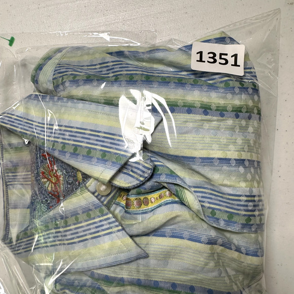 Robert Graham‎ Shirt Men's Medium Multicolored Button Up Flip Cuff 100% Cotton - Picture 15 of 15